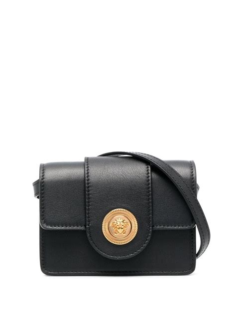 Mini borsa in vernice La Medusa Nero,Oro 